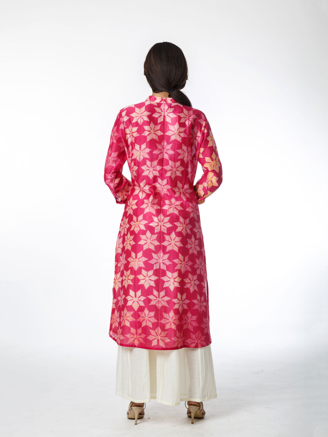 Rani Pink Floral Shibori Tunic
