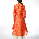 Tangerine Floral Shibori Tunic