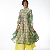 Emerald Floral Shibori Tunic