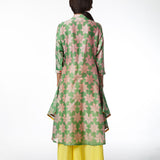 Emerald Floral Shibori Tunic