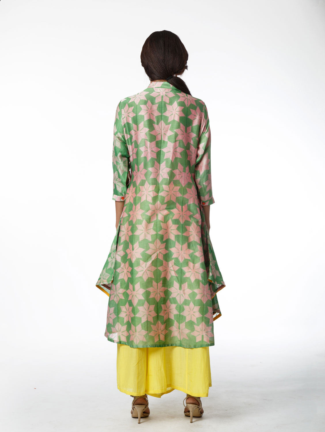Emerald Floral Shibori Tunic