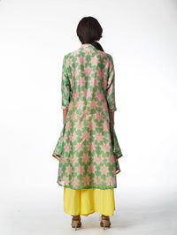 Emerald Floral Shibori Tunic