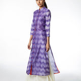 Violet Scallop Shibori Tunic