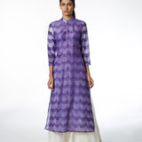 Violet Scallop Shibori Tunic