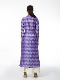 Violet Scallop Shibori Tunic