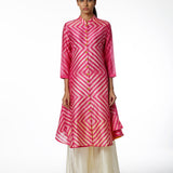 Fuchsia Stripe Shibori Tunic