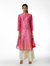 Fuchsia Stripe Shibori Tunic