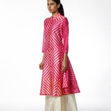 Fuchsia Stripe Shibori Tunic