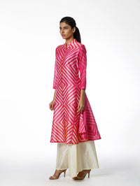 Fuchsia Stripe Shibori Tunic