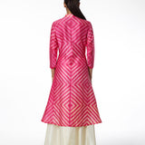 Fuchsia Stripe Shibori Tunic