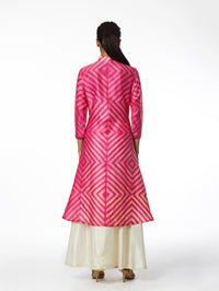 Fuchsia Stripe Shibori Tunic