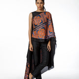 Layered Asymmetrical Shibori Top