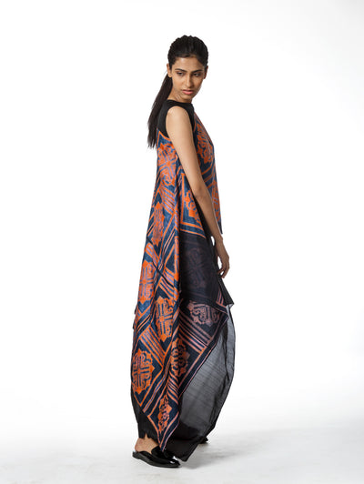 Layered Asymmetrical Shibori Top