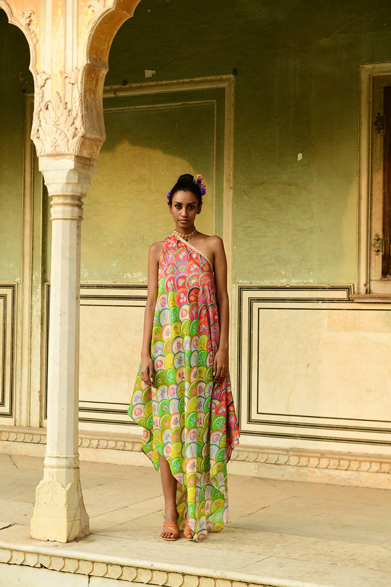 Kamini One Shoulder Asymmetrical Dress