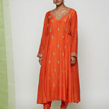 Ekrang Orange Marodi Kurta Set