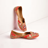 Morbagh Red Embrodied Juti
