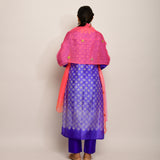 Patang Embroidered Shibori Purple Kurta Set with Buti Dupatta