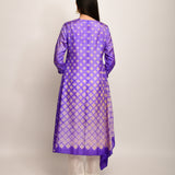 Patang Shibori Purple/Yellow Asymmetrical Tunic