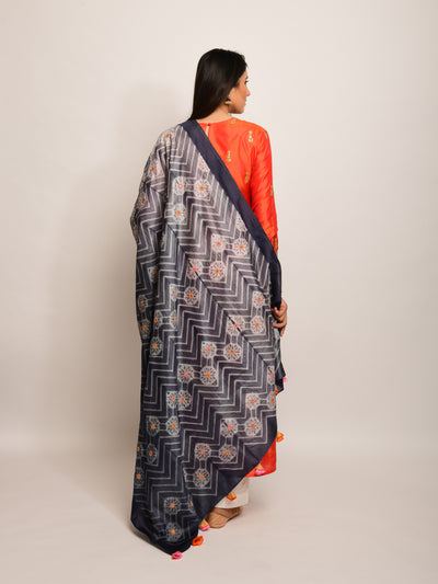 Patang Charcoal Dupatta