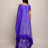 Patang Embroidered Shibori Purple Cape