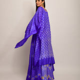 Patang Embroidered Shibori Purple Cape