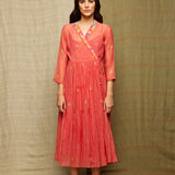 Red Multi Applique Embroidered Dress