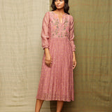 Rose Blush V-Neck Embroidered Tunic