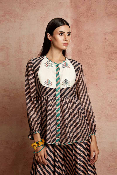 Amer Striped Kanchali Top