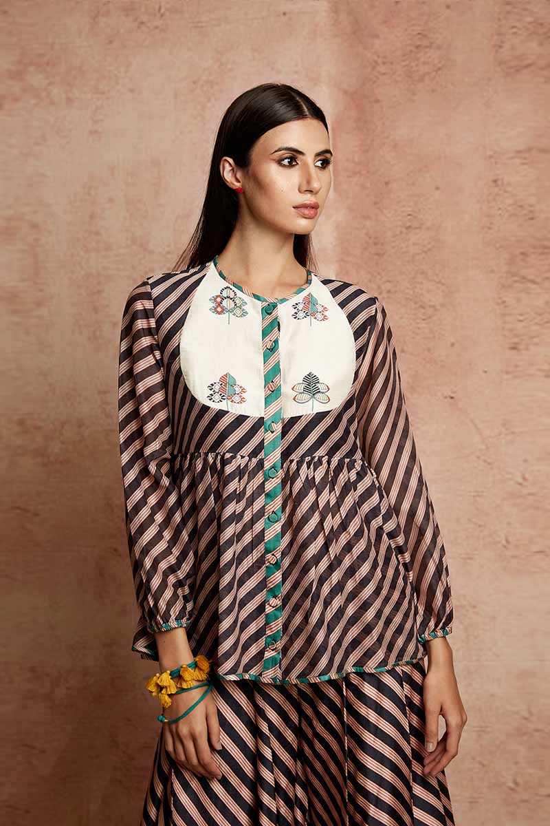 Amer Striped Kanchali Top
