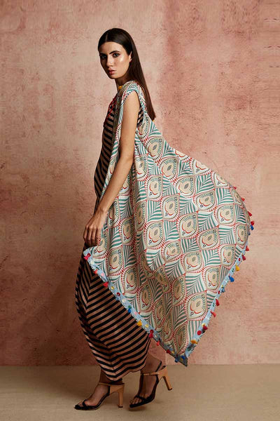 Amer Multi Color Overlay With Tassels