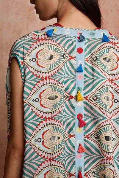 Amer Multi Color Overlay With Tassels