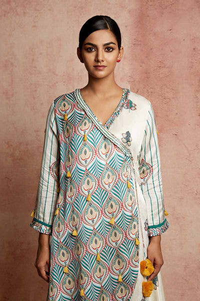 Amer Ivory/Multi Wrap Kurta