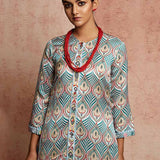Amer Multicolor Front Open Kurta