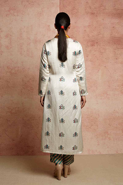 Amer Ivory Mix Buti Kurta