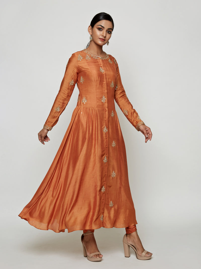 Rust Marodi Kurta Set