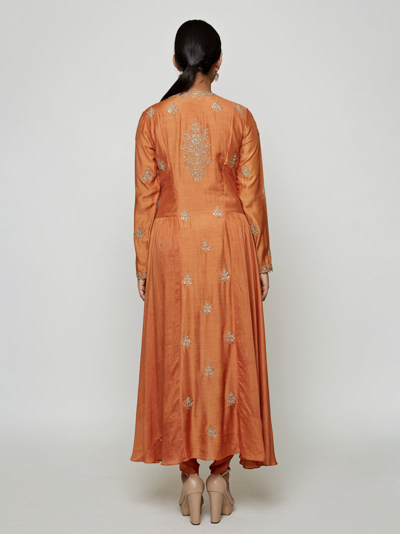 Rust Marodi Kurta Set