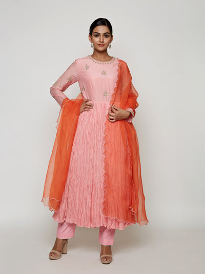 Ekrang Pink Marodi Kurta Set