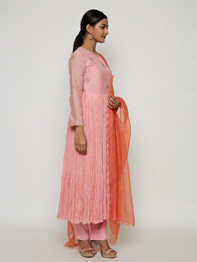 Ekrang Pink Marodi Kurta Set