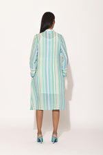 Dots Turquoise Striped Dress
