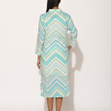 Dots Turquoise Chevron Dress
