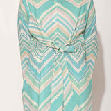 Dots Turquoise Chevron Dress