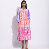 Rust Pink Ombre Silk Shibori Tunic