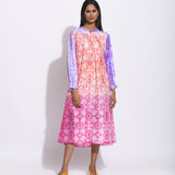 Rust Pink Ombre Silk Shibori Tunic