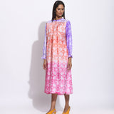 Rust Pink Ombre Silk Shibori Tunic