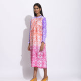 Rust Pink Ombre Silk Shibori Tunic