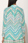 Dots Turquoise Striped Shirt