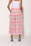 Dots Pink Striped Pleated Pants