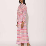 Dots Pink Striped Pleated Pants