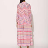 Dots Pink Striped Pleated Pants