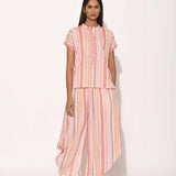 Dots Pink Striped Drape Pants